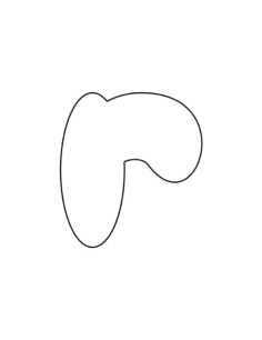 Lowercase Bubble Letter R Tracing Shape Pdf, Free Vectors File